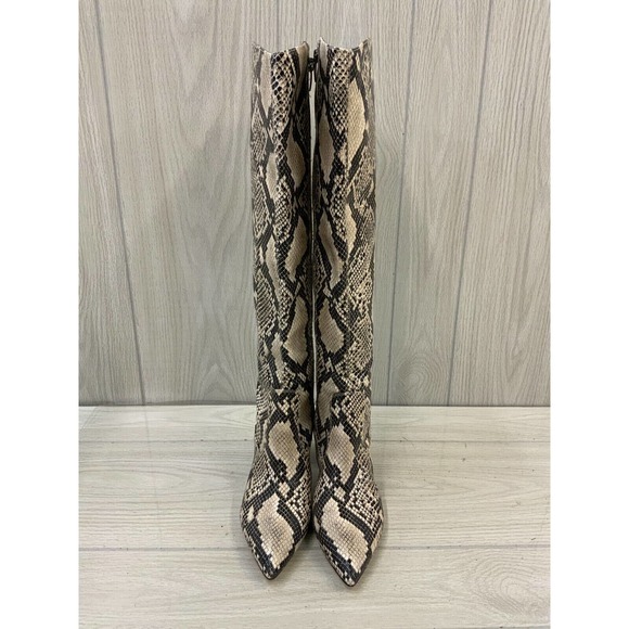 Marc Fisher Snake Print Heeled Boots - Picture 5 of 9